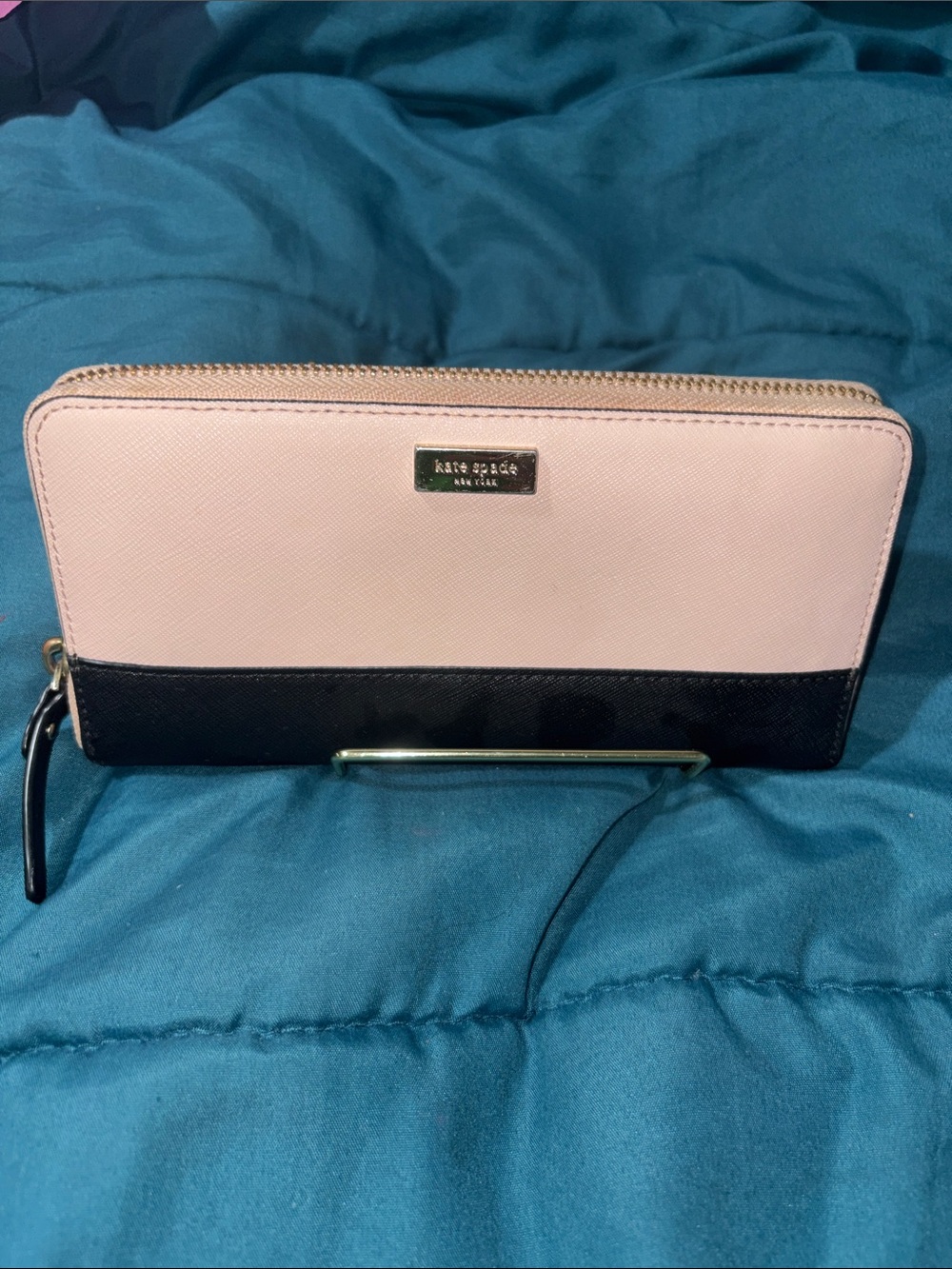 Kate Spade New York Color block Zip around Continental Wallet